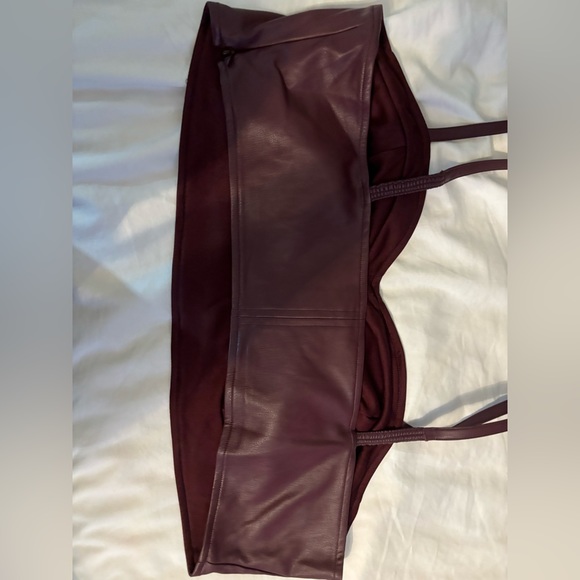 Strappy faux leather tiny top - Picture 2 of 3